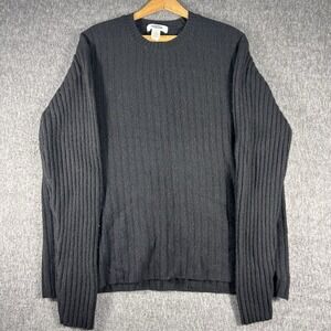 Old Navy Black Lambswool Sweater Womens XL  Pullover Knit Crew Neck Ribbed